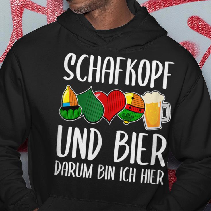 Schafkopf Und Bier Darum Bin Ich Hier Schafkopf Und Bier Darum Kapuzenpullover Lustige Geschenke