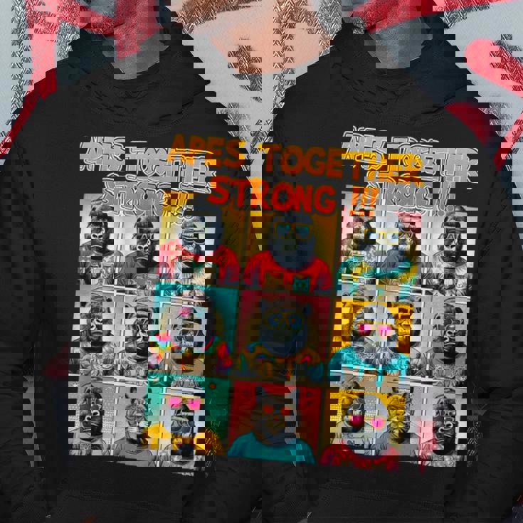 Scimmie Insieme Forti Wall Street Meme Quadrante Felpa con cappuccio Regalos divertidos