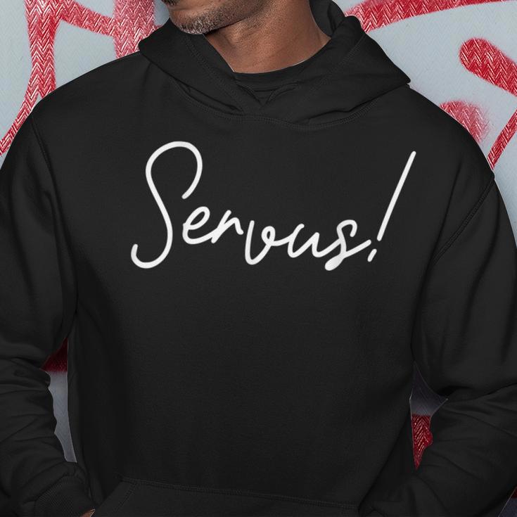 Servus In Handschrift Mit Bayern Motiv Kapuzenpullover Lustige Geschenke