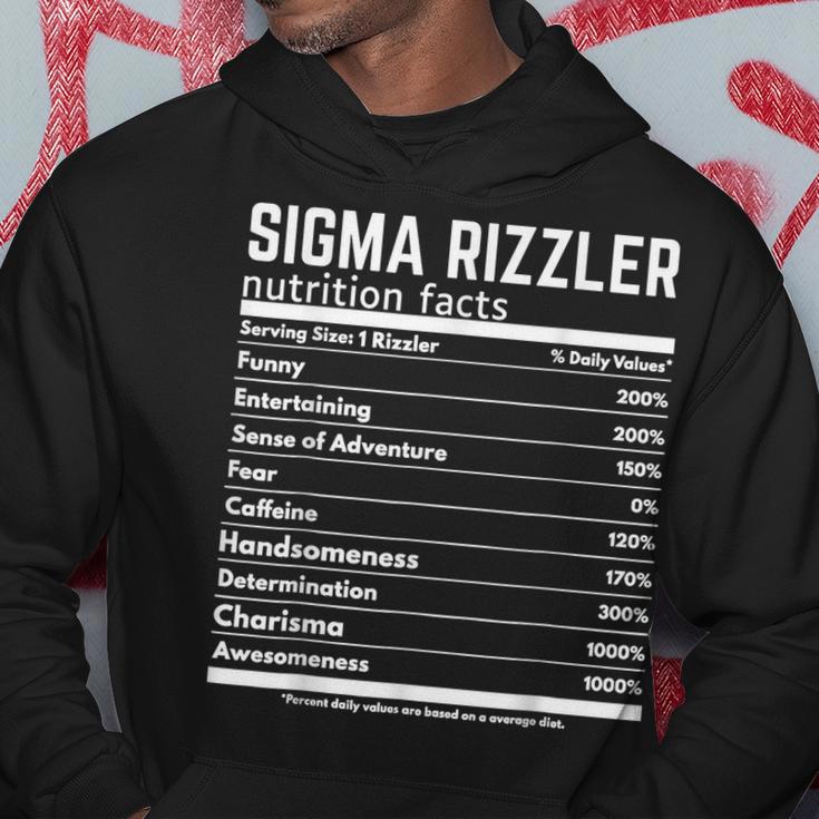 Sigma Rizzerler Sigma Rizzler Nutrition Facts Meme Rizz Internet Memes Gen Z Hoodie ...