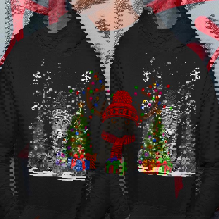 Simpatico Maglione Natalizio Per Amanti Dei Gatti Pixiebob Con Cappello Di Babbo Natale Felpa con cappuccio Regalos divertidos