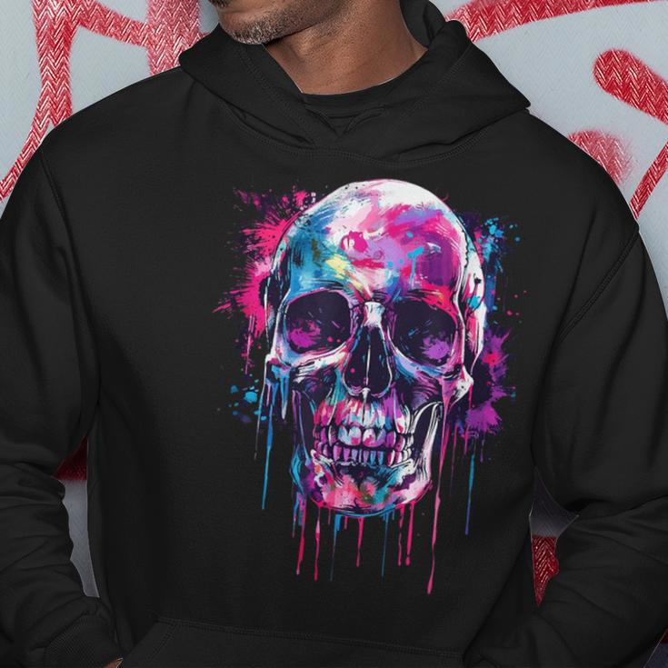 Skeleton Skull Biker Rocker Skull Punk Rock Kapuzenpullover Lustige Geschenke