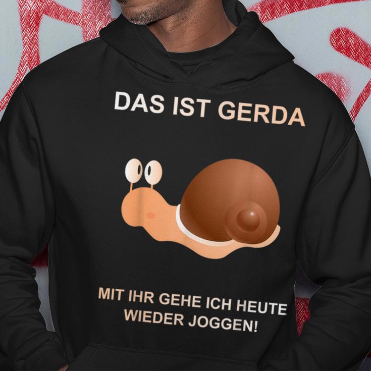 With Snail Gerda Gehe Ich Heute Wieder Wieder Jogging Kapuzenpullover Lustige Geschenke