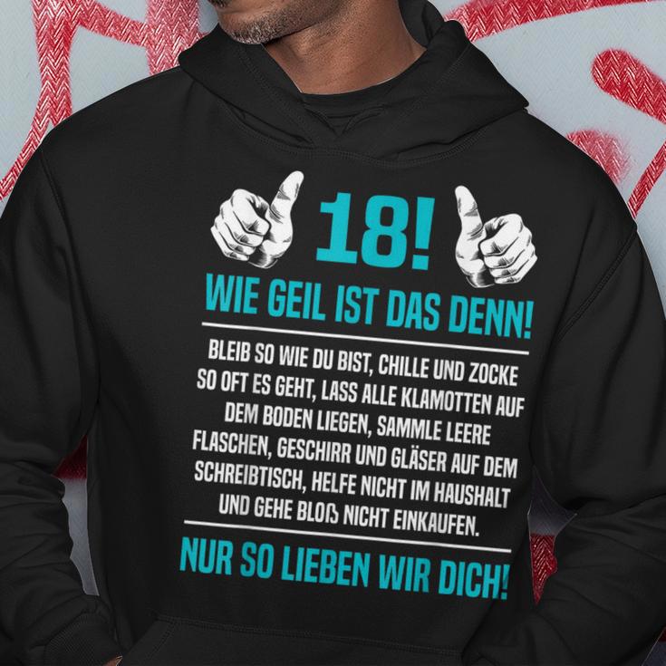 Son 18 Wie Geil Ist Denn 18Th Birthday Kapuzenpullover Lustige Geschenke