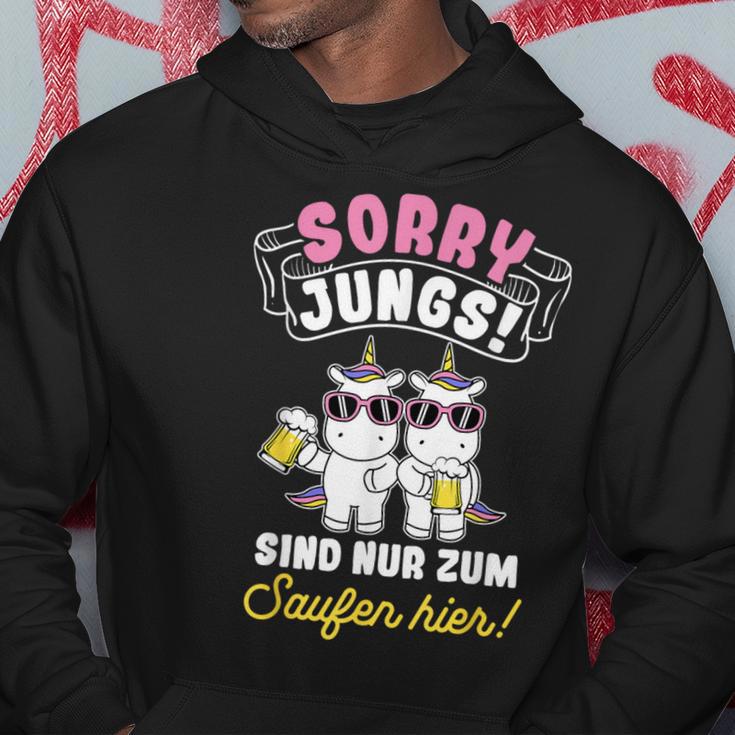 Sorry Jungs Sind Nur Zum Saufen Hier Bierthirst Saufen Kapuzenpullover Lustige Geschenke