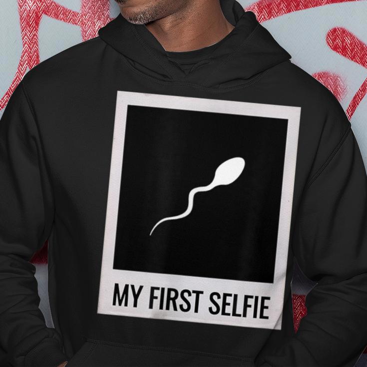 Sperm My First Selfie Bild Foto Lustiges Kapuzenpullover Lustige Geschenke