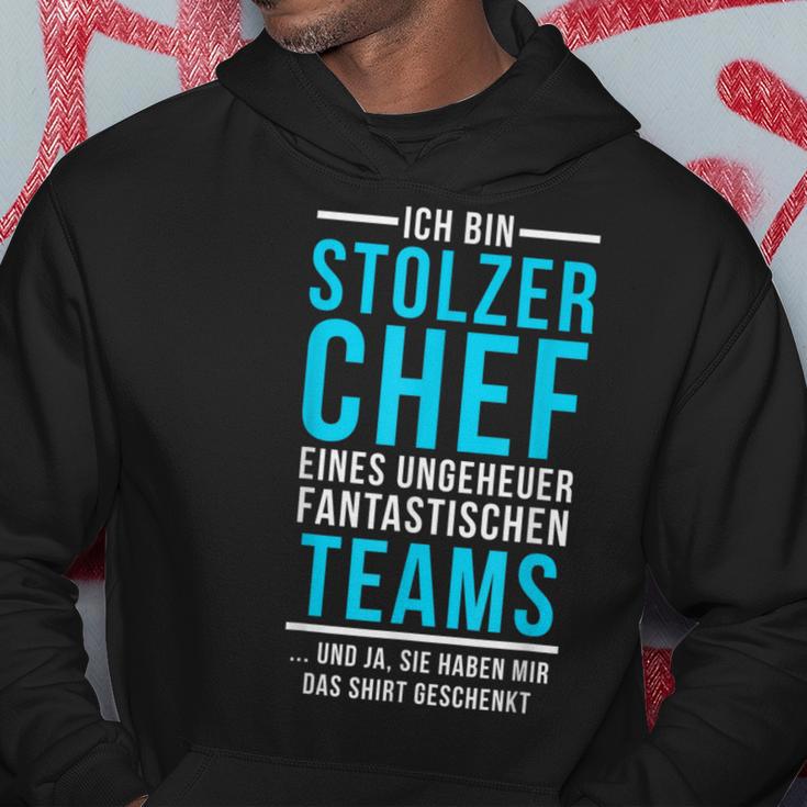 Stolzer Chef Eines Fantastische Teams Saying Kapuzenpullover Lustige Geschenke