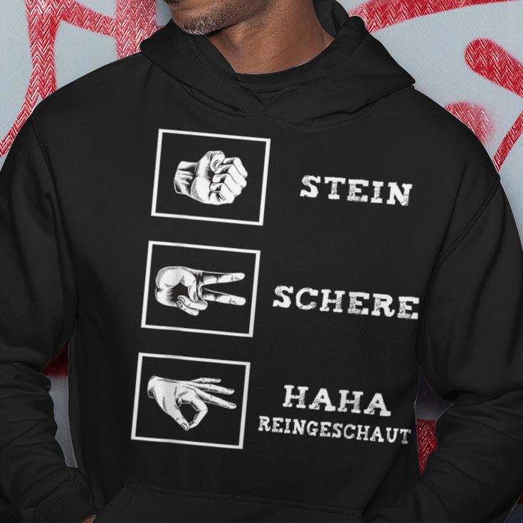 Stone Scissors Paper Haha Reingeguck Reingeschaut Kapuzenpullover Lustige Geschenke