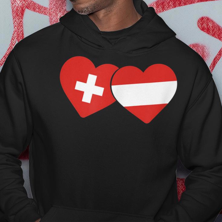 Swiss Flag Austria Flag Switzerland Austria Kapuzenpullover Lustige Geschenke