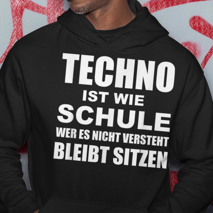 Techno Ist Wie Schule Rave Kapuzenpullover Lustige Geschenke