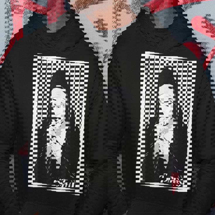 Tecno Suora Techno Religion Rave Hardcore Techno Music Felpa con cappuccio Regalos divertidos