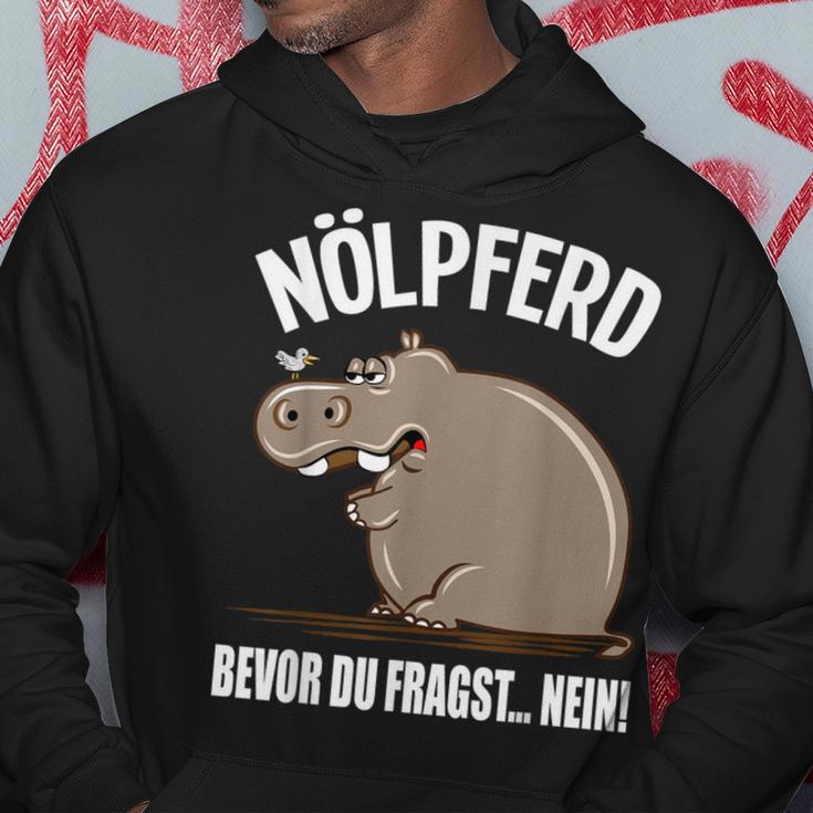 With Text Bevor Du Fragst Nein Nölpferd Before You Fragst Nein Nölpferd Kapuzenpullover Lustige Geschenke