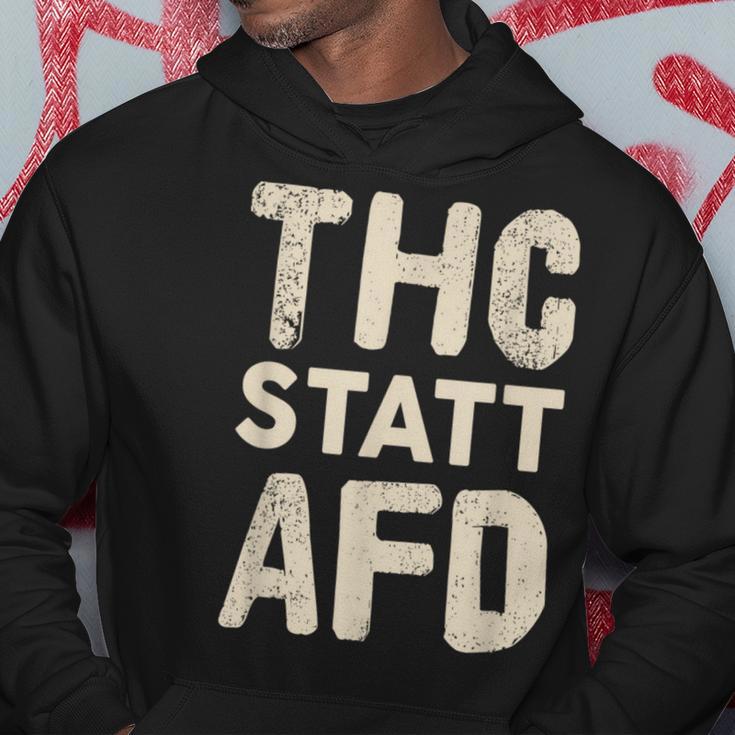 Thc Statt Afd Rassismus Kiffen Cannabis Slogan Kapuzenpullover Lustige Geschenke