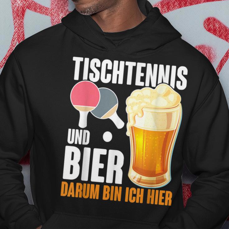 Tischtennis Und Bier Darum Bin Ich Hier Slogan Alcohol Kapuzenpullover Lustige Geschenke