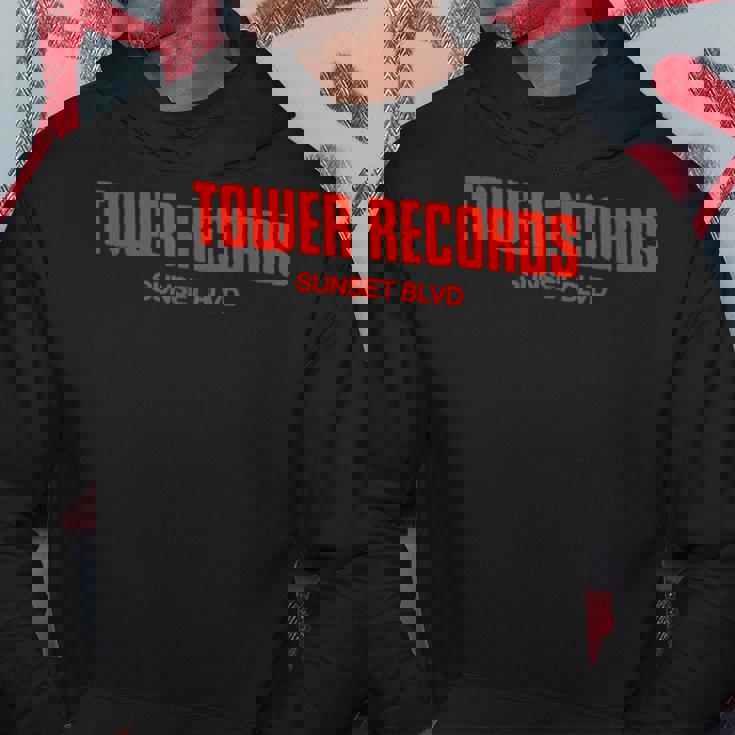 Tower Record Retro Sunset Blvd Vintage Music Hollywood Hoodie Personalized Gifts
