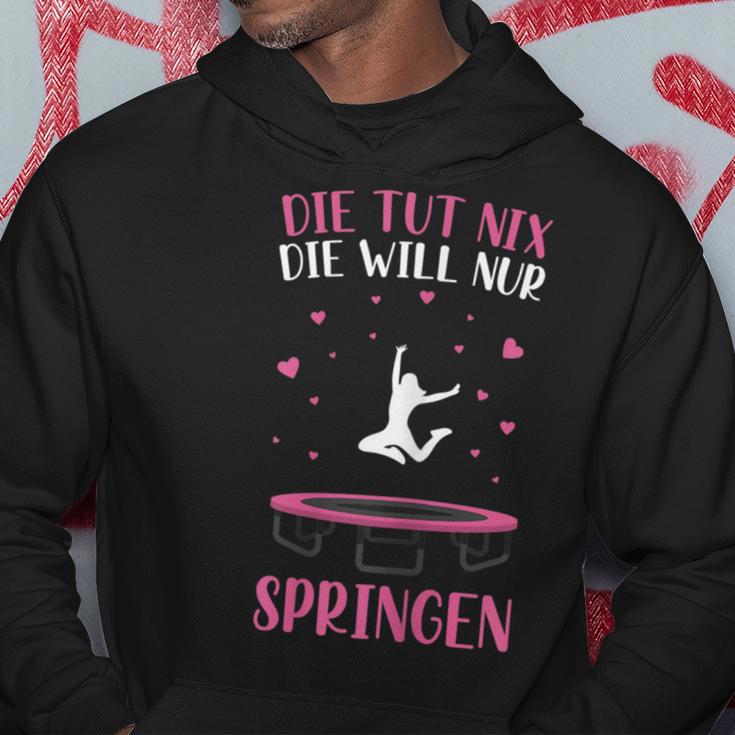 Trampolin Die Tut Nix Die Will Nur Springen Jumping Kapuzenpullover Lustige Geschenke