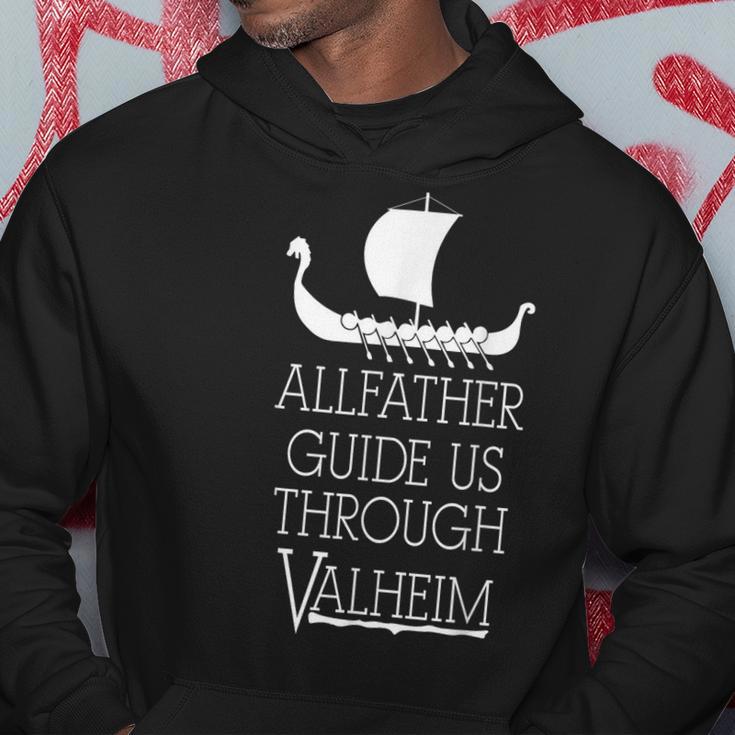 Valheim Allfather Führre Uns Durchalheim Kapuzenpullover Lustige Geschenke