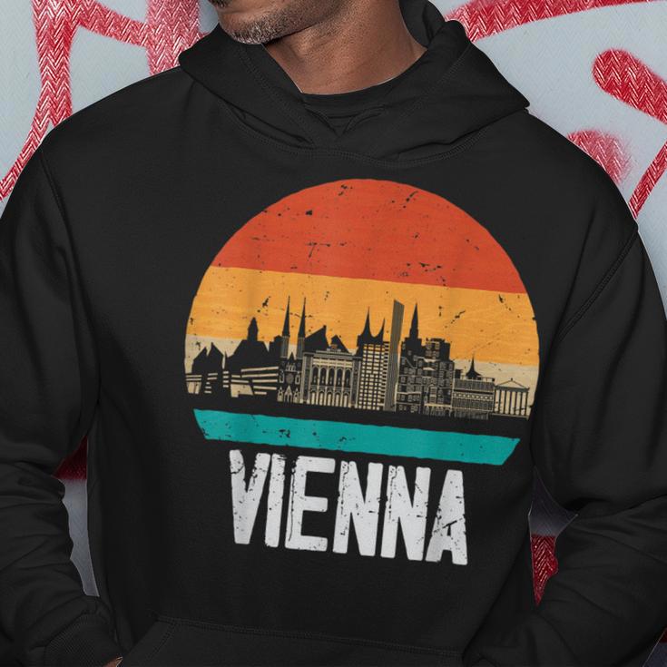 Vienna Austria Retrointage Sunset Skylineienna Kapuzenpullover Lustige Geschenke