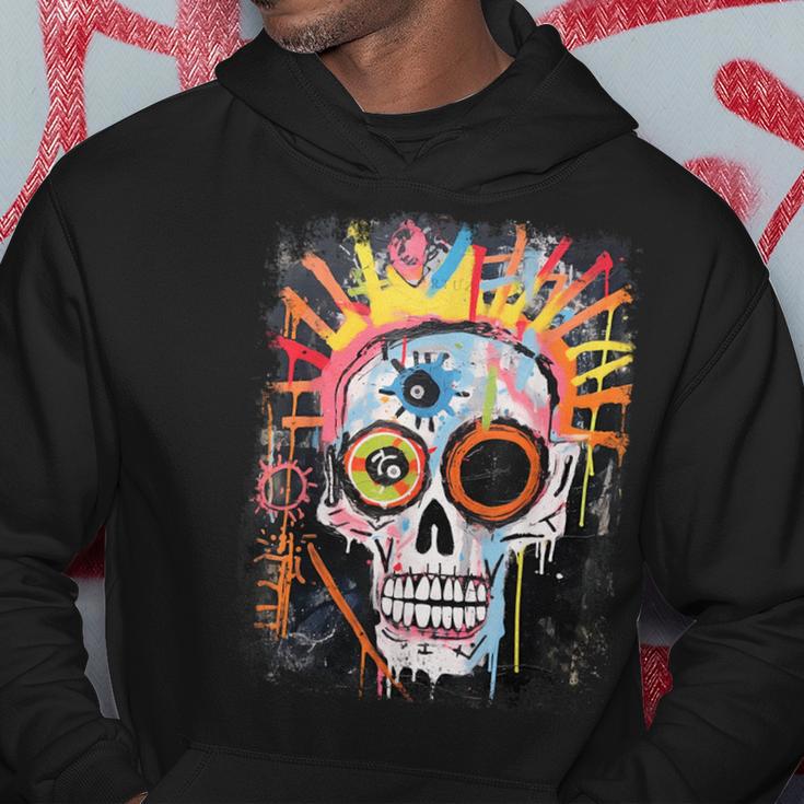 Vintage Graffiti Biker Rocker Skeleton Punk Horror Skull Kapuzenpullover Lustige Geschenke