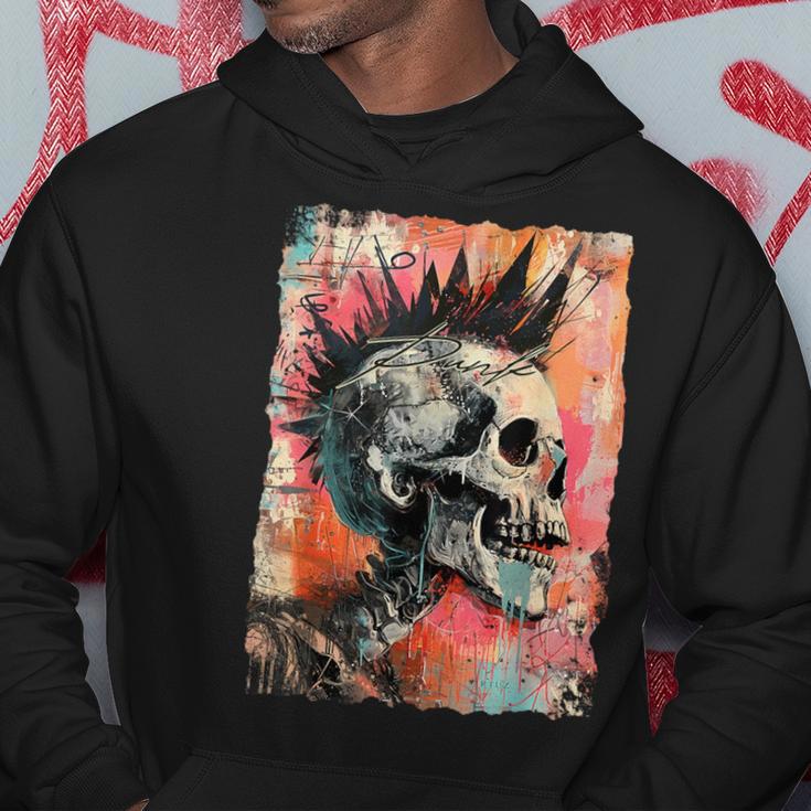 Vintage Graffiti Biker Rocker Skull Punk Horror Skull Kapuzenpullover Lustige Geschenke