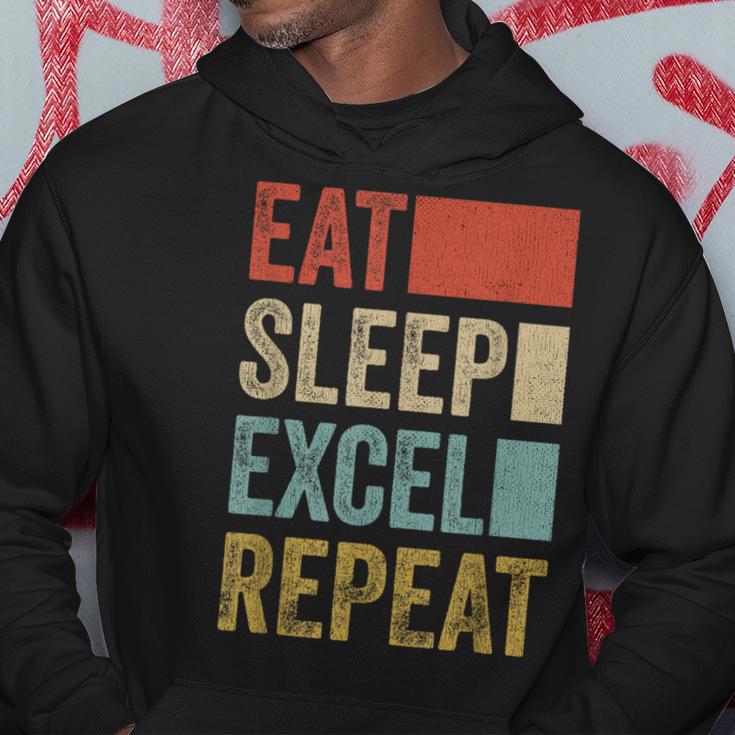 Vintage Retro Eat Sleep Excel Repeat Excel Kapuzenpullover Lustige Geschenke