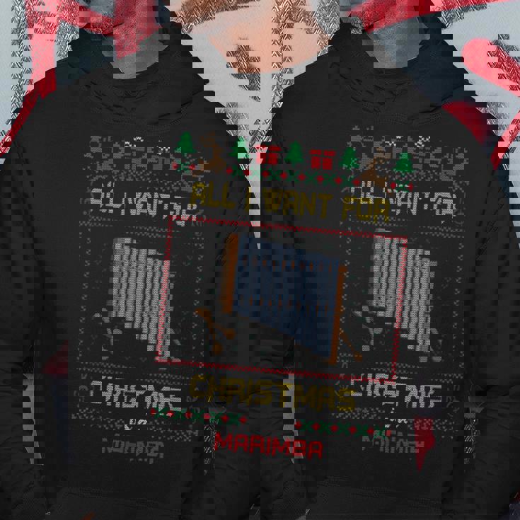 All I Want For Christmas Is A Marimba Musician Ugly Sweater Hoodie Personalized Gifts