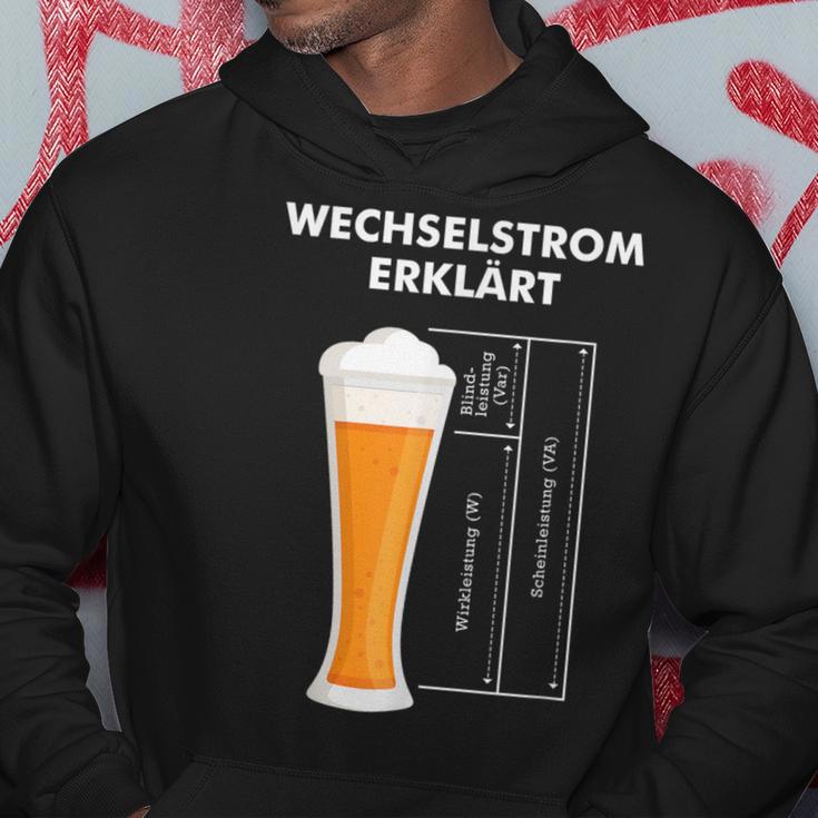 Wechselstromerklärt Bier Elektriker Technik Elektrotechnik Kapuzenpullover Lustige Geschenke