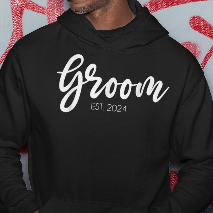 Wedding Groom Est 2024 Groom Kapuzenpullover Lustige Geschenke