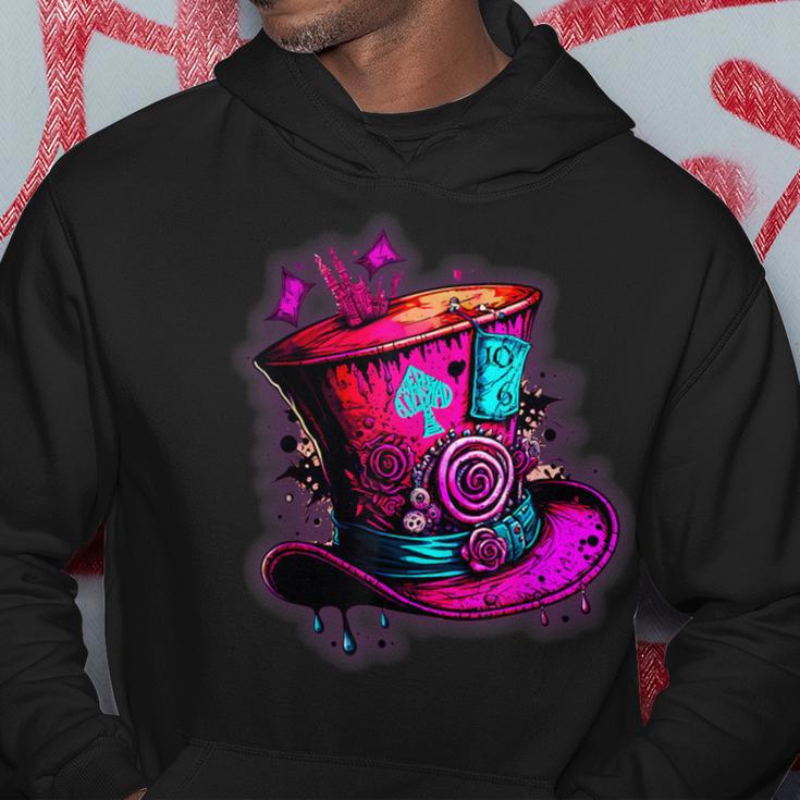 We're All Mad Here Pink Steampunk Alice In Wonderland Hat Kapuzenpullover Lustige Geschenke