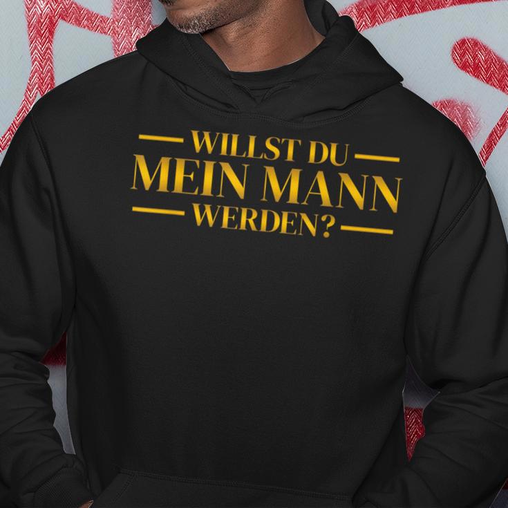 Willst Du Mein Mann Hochzeitsantrag Marriage Proposal Kapuzenpullover Lustige Geschenke