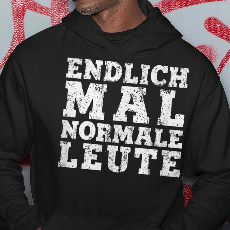 Withintage Print Endlich Mal Normale Leute Kapuzenpullover Lustige Geschenke