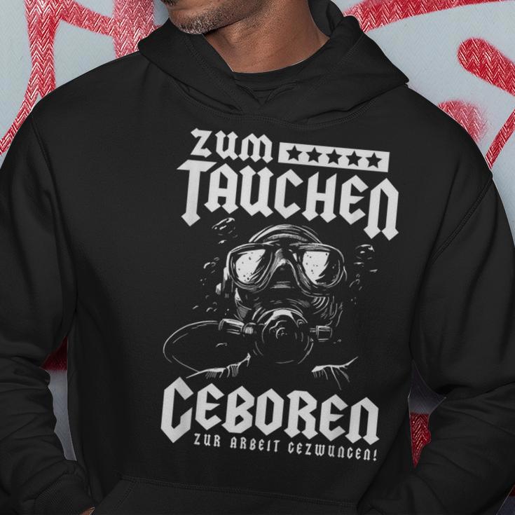 Zum Dive Geboren Zur Arbeit Gezwungen Scuba Diver S Kapuzenpullover Lustige Geschenke