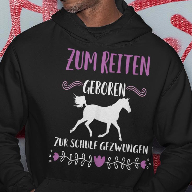 Zum Schule Gezwungen Zum Riten Geboren Pferd Riter Slogan Kapuzenpullover Lustige Geschenke