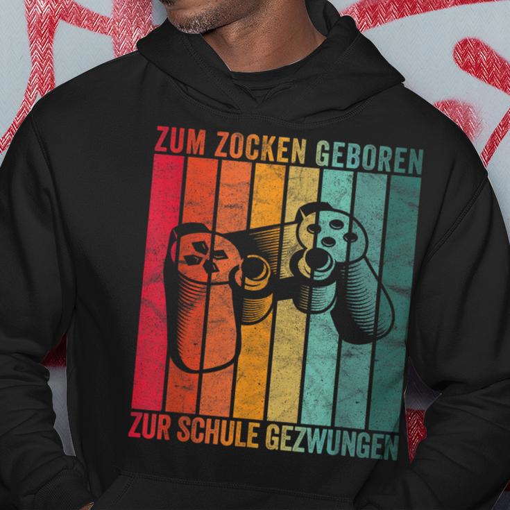 Zum Zocken Geboren Zum Schule Forced Boy Gamer Kapuzenpullover Lustige Geschenke