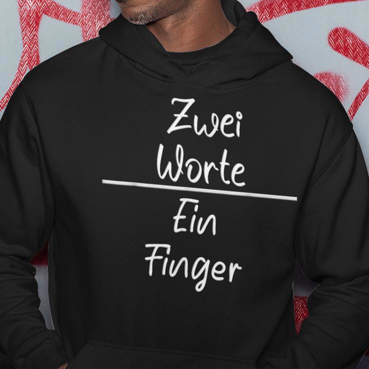 Zwei Worte Ein Finger Middle Finger German Langu S Kapuzenpullover Lustige Geschenke