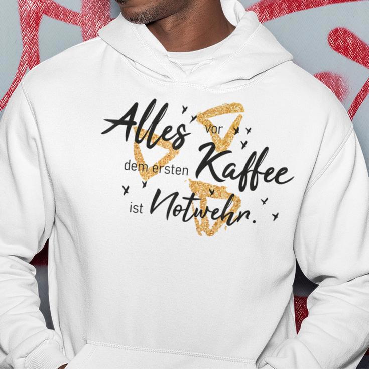 Allesor Dem Ersten Kaffee Ist Notwehr Kapuzenpullover Lustige Geschenke