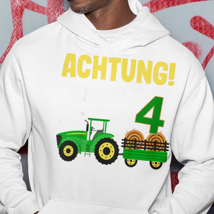 Children's 4Th Birthday Achtung Ich Bin Schon 4 Jahre Tractor Tractor Kapuzenpullover Lustige Geschenke