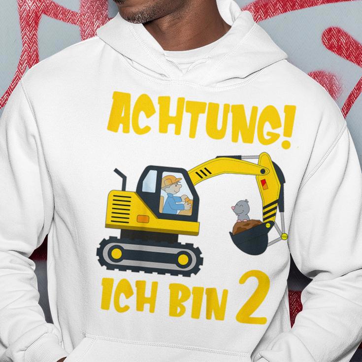 Children's Achtung Ich Bin 2 Jahre Alt Bagger Zum 2Nd Birthday Boys Kapuzenpullover Lustige Geschenke