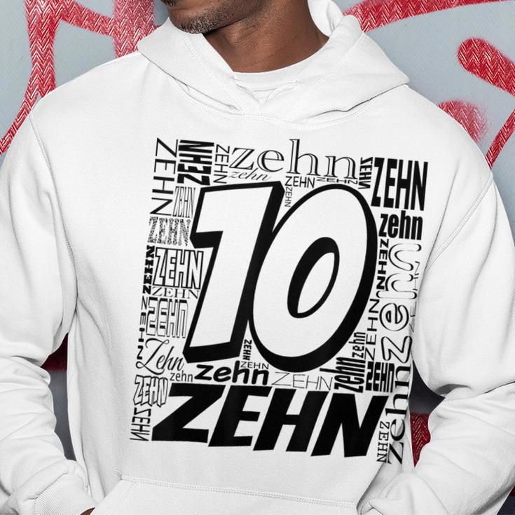 Children's Birthday Ich Bin 10 Zahlwort Zehn Kapuzenpullover Lustige Geschenke