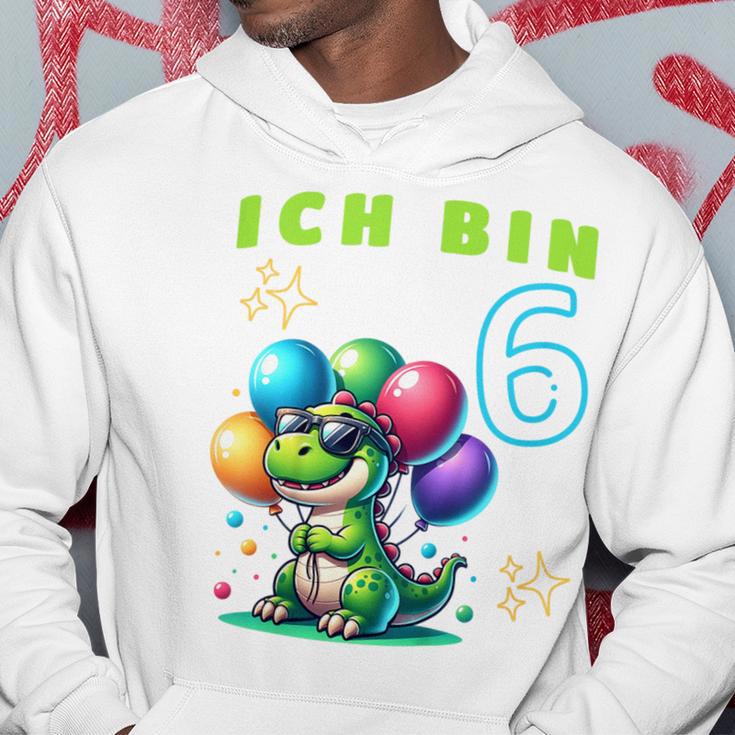 Children's Dino Ich Bin Sechs Jahre Alt Kapuzenpullover Lustige Geschenke