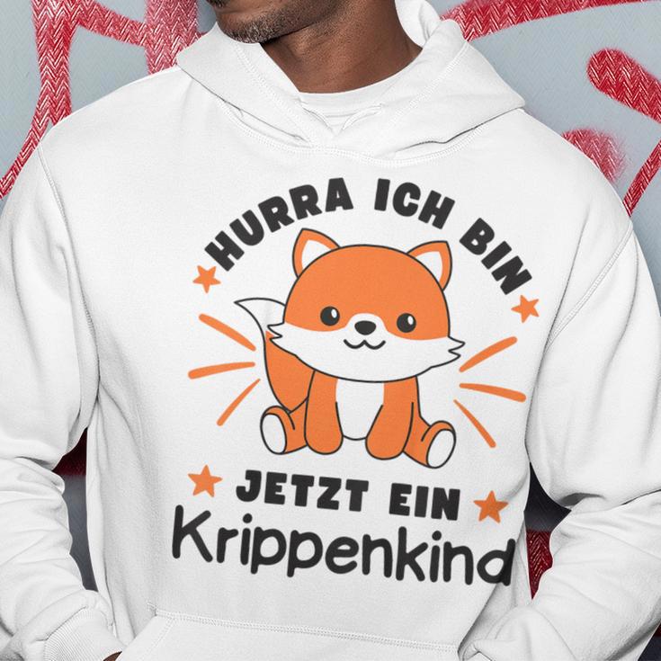 Children's With Hurra Ich Bin Jetzt Ein Krippenkind Fox Kapuzenpullover Lustige Geschenke