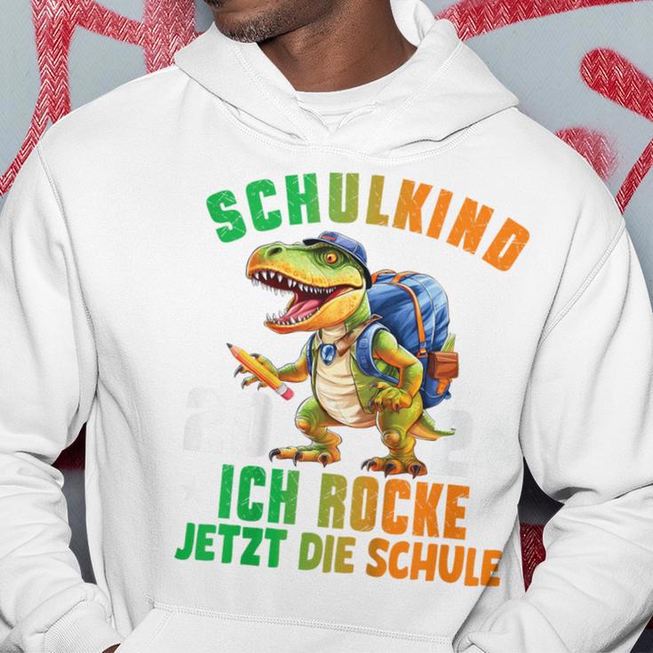 Children's Schulkind 2024 Cool Dino Ich Rocke Jetzt Die Schule Boys' Kapuzenpullover Lustige Geschenke