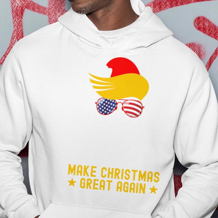 Make Christmas Great Again Lustiges Weihnachtsmanngesicht Kapuzenpullover Lustige Geschenke