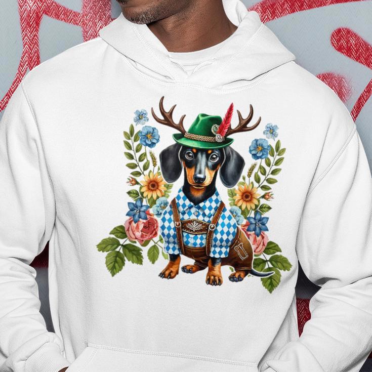 Dachshund Lederhosen Und Trachtenhemd Trachten Ersatz Bavarian Kapuzenpullover Lustige Geschenke