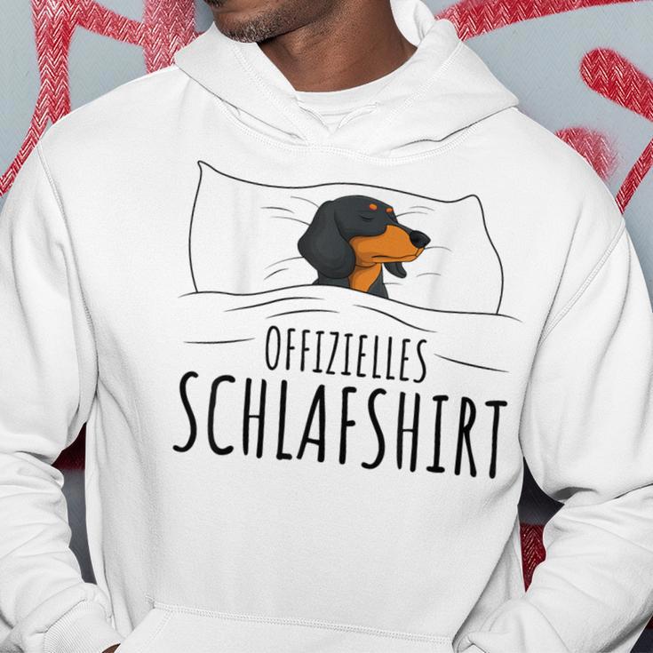 Dachshund Pyjama With Writing “Offizielles Schlaf” Idea Kapuzenpullover Lustige Geschenke