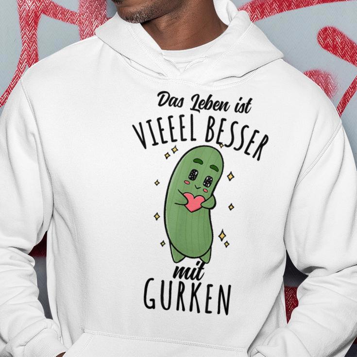 Das Leben Ist Besser Mit Gurken Kapuzenpullover Lustige Geschenke