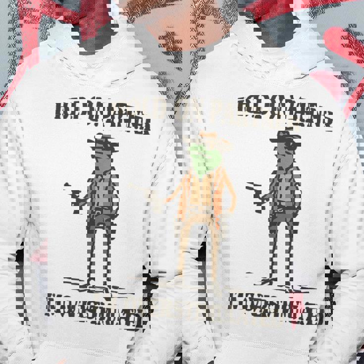 Divertente Hold On Partner I'm Overstimulated Felpa con cappuccio Regalos divertidos