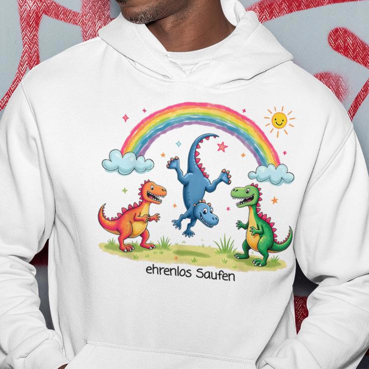 Ehrenlos Saufen X Excessiver Alkoholkonsum Dino Drawing Kapuzenpullover Lustige Geschenke