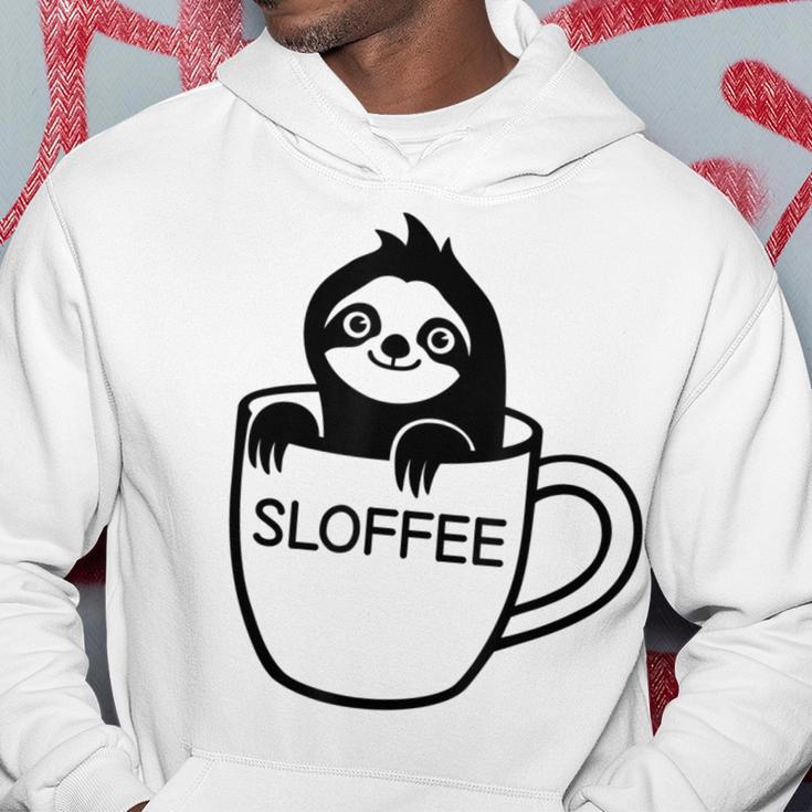 Faultier Und Kaffee Sloffee Lustig Witze Sarkastisch Kapuzenpullover Lustige Geschenke