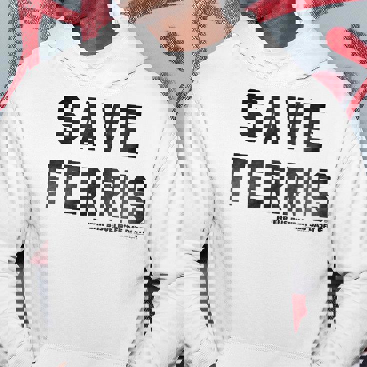 Ferris Bueller's Day Off Save Ferris Typography Felpa con cappuccio Regalos divertidos
